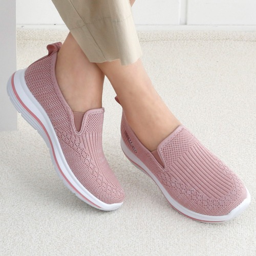 발편한 니트 천 봄 여름 볼넓은 여성 슬립온 운동화 신발